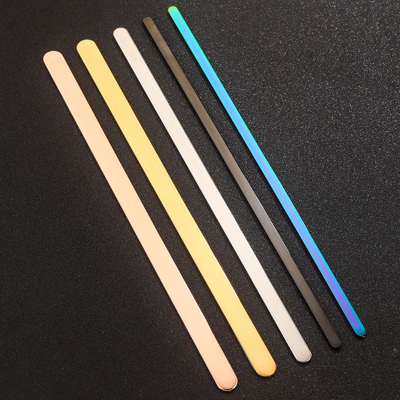Open Cuff Bangle Mirror Polishe Stainless Steel Rectangle Customized Strips Name ID Tag Accessories