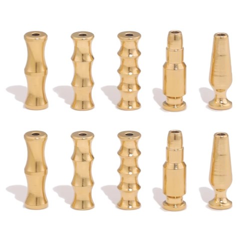 Stainless Steel Long Tube Spacer Beads for Jewelry Making Bullet Wine Glass Bamboo Beads Charms Diy Jewelry Findings