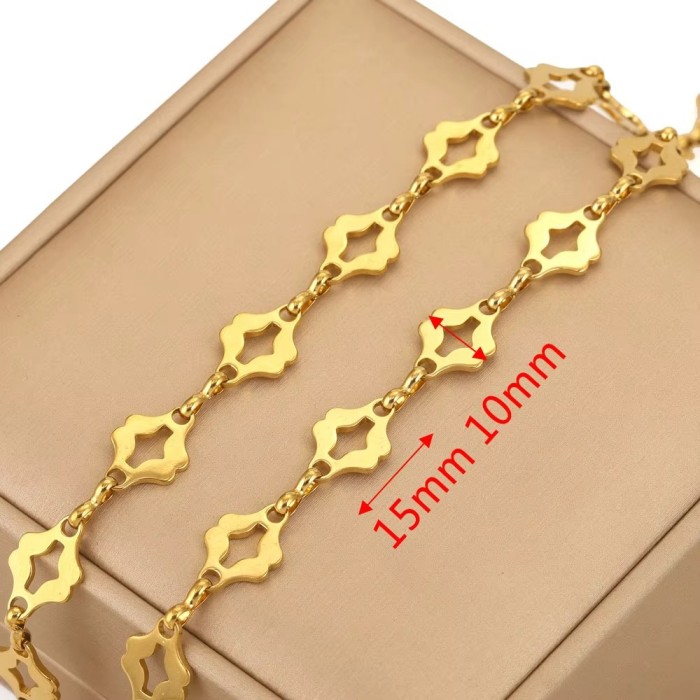 Stainless Steel PVD 18K Gold Plated Link Chain Big Rolo Cable Bulk Chains for Jewelry Making Necklace Bracelet Accessories
