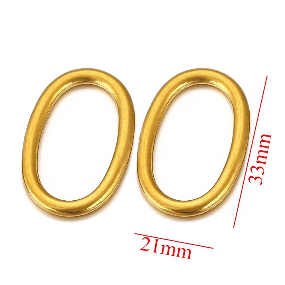 Stainless Steel Connectors for Jewelry Making Irregular Oval Bezel Earrings Charms Supplies Parts Diy Findings Supplies