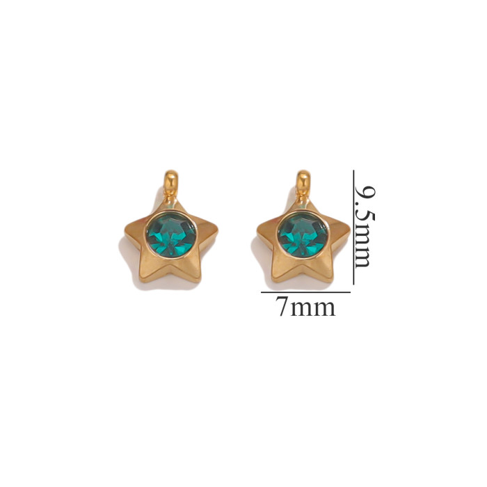 Stainless Steel Rhinestones Small Charms For Jewelry Making DIY Gold Charm Pendants Earrings Bracelet Making Supplies Bulk