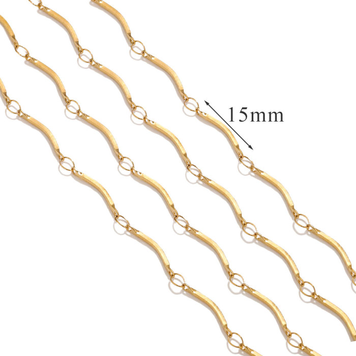Stainless Steel 18K Gold Plated Titanium Steel Chain Accessories Non-Discoloring Ins Style Fashion Jewelry Accessories