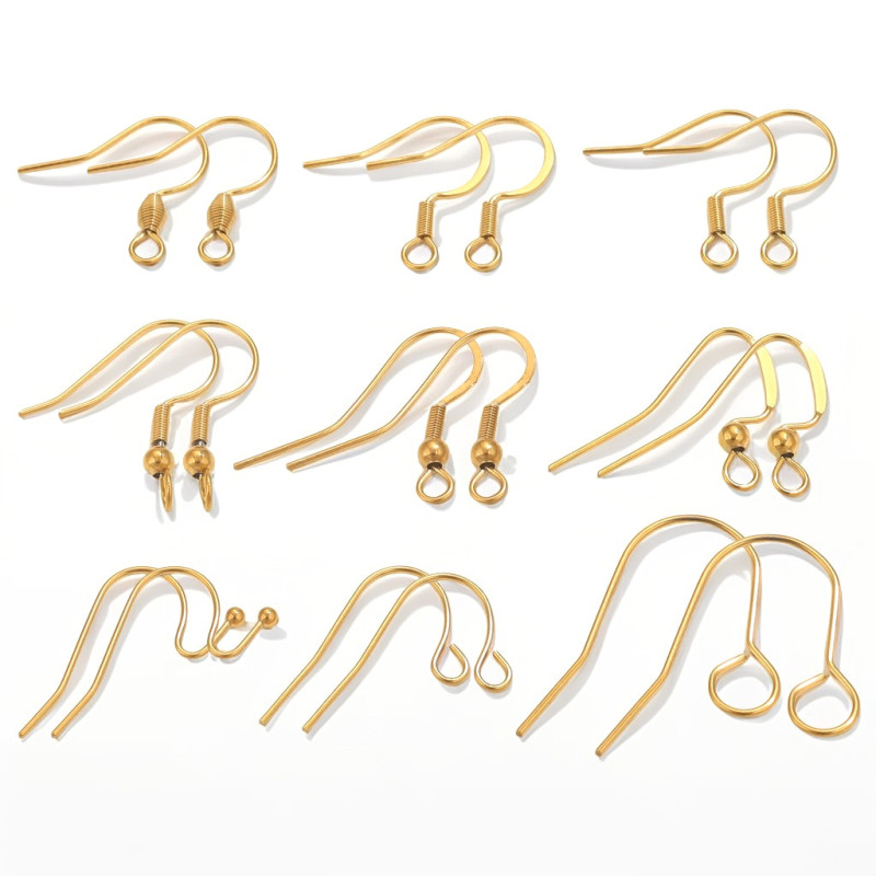 Stainless Steel Earrings Hook for Jewelry Making Hypoallergenic Women Dangle Cross Earring Clasps Fittings Diy Finding