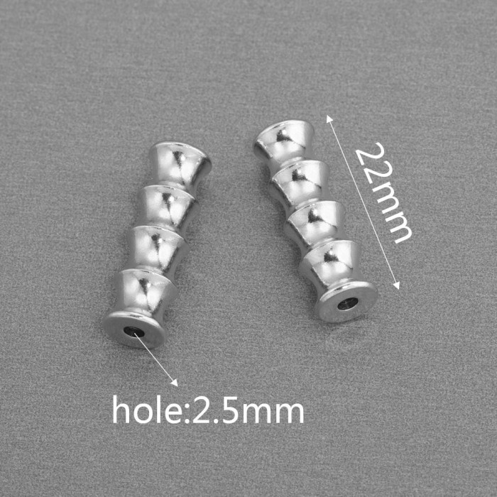 Stainless Steel Long Tube Spacer Beads for Jewelry Making Bullet Wine Glass Bamboo Beads Charms Diy Jewelry Findings