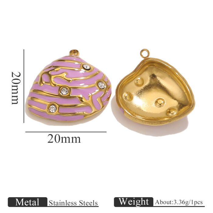 Fashion Jewelry Colored Stainless Steel Enamel Shell DIY Bracelet Ankle Accessories Wholesale