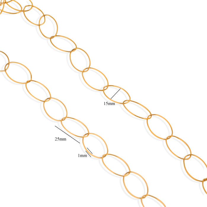 Stainless Steel DIY Chains Accessories Gold-plated Suitable for Making Necklaces Bracelets Jewelry Making Materials Wholesale