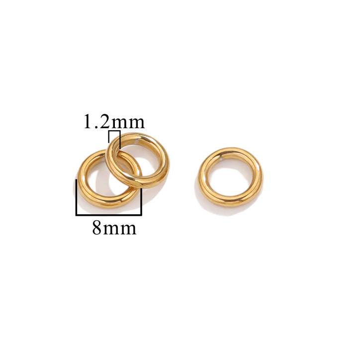 Gold Stainless Steel Ring Closed Ring Connector, Suitable for DIY Jewelry Accessories Production Wholesale Good