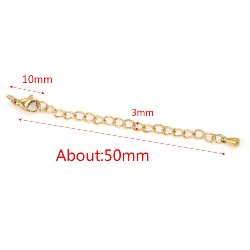 Stainless Steel Extended Extension Tail Chain Lobster Clasps for Necklace Jewelry Making Findings DIY Necklace Extender