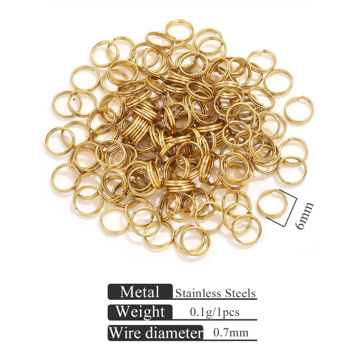 Stainless Steel Open Double Jump Rings for Key Double Split Rings Connectors DIY Craft Jewelry Making