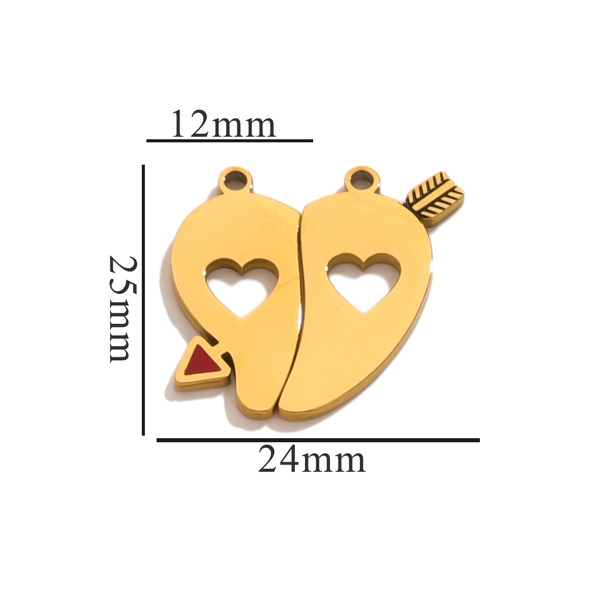 Fashion Best Friends Pendants Heart Enamel Metal Charms DIY Making Bracelets Necklace Women Jewelry Gifts