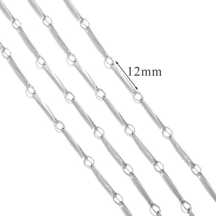 Stainless Steel 18K Gold Plated Titanium Steel Chain Accessories Non-Discoloring Ins Style Fashion Jewelry Accessories