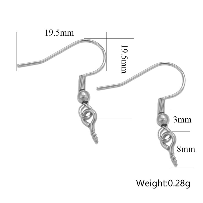 Stainless Steel Earrings Hook for Jewelry Making Hypoallergenic Women Dangle Cross Earring Clasps Fittings Diy Finding