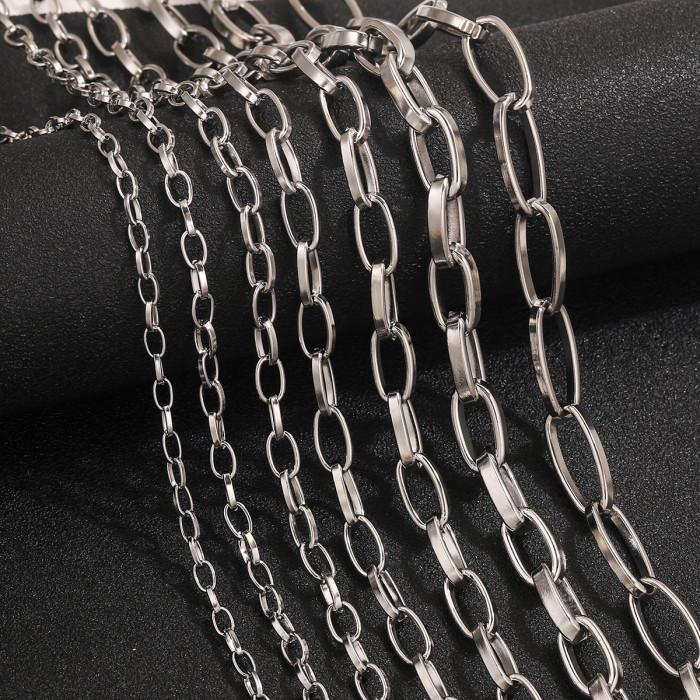 Stainless Steel Natural Crystal Chain Charm Yellow Red Green Crystal DIY Charm Necklace Bracelet Connector Accessories