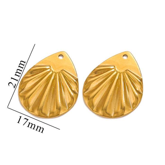 Stainless Steel Golden Classic Water Drop Irregular Charms Pendants for DIY Necklace Bracelet Earrings Jewelry Making