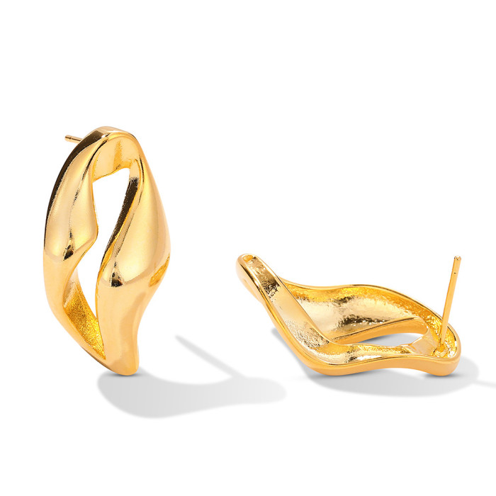 Ins Style French Earrings Cool Sophisticated Temperament Irregular Earring Jewelry for Women