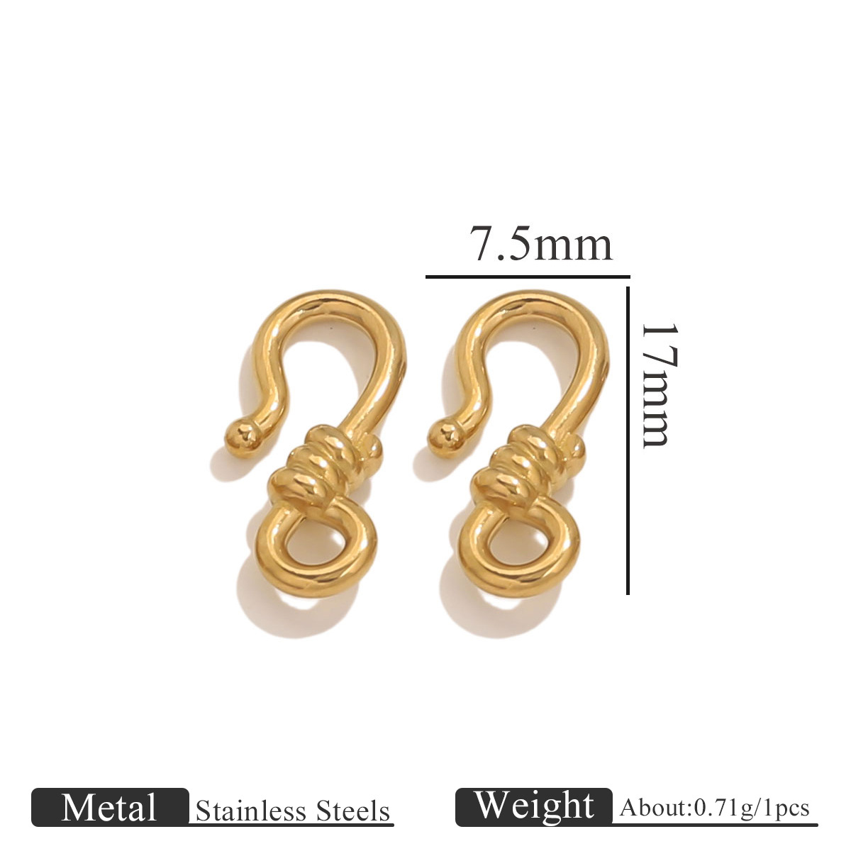 Stainless Steel S-shaped Clasp Connectors For Bracelet Nacklace Jewelry Hooks Clasps Making Machine DIY Jewelry Connection