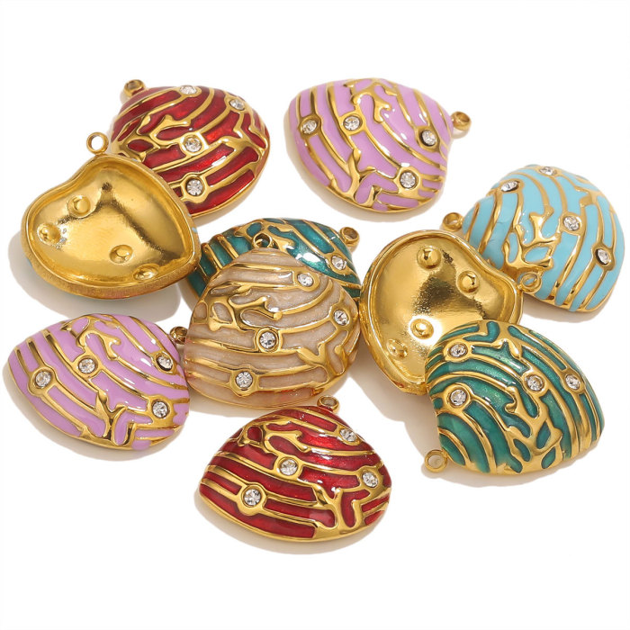 Fashion Jewelry Colored Stainless Steel Enamel Shell DIY Bracelet Ankle Accessories Wholesale