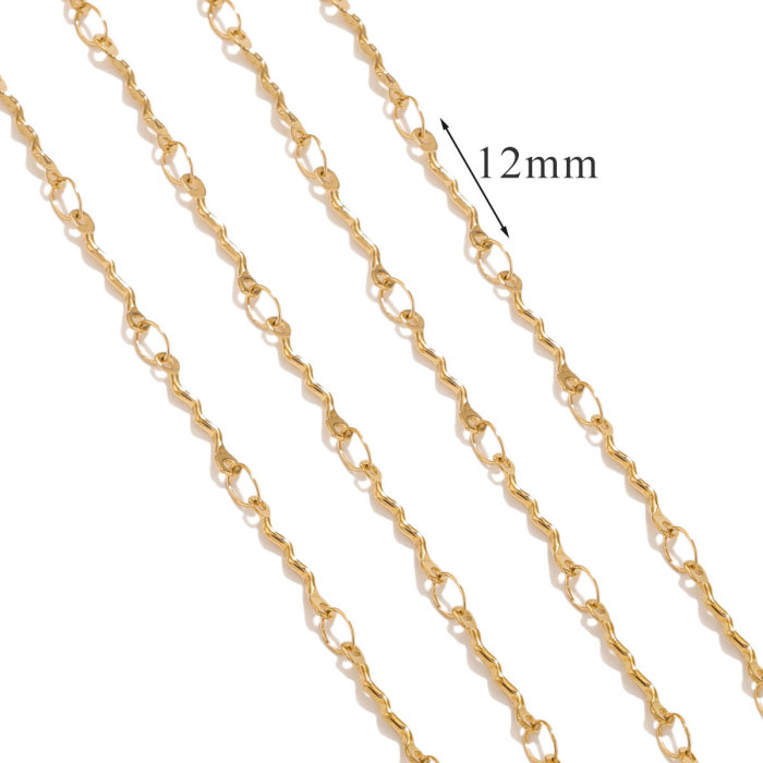 Stainless Steel 18K Gold Plated Titanium Steel Chain Accessories Non-Discoloring Ins Style Fashion Jewelry Accessories