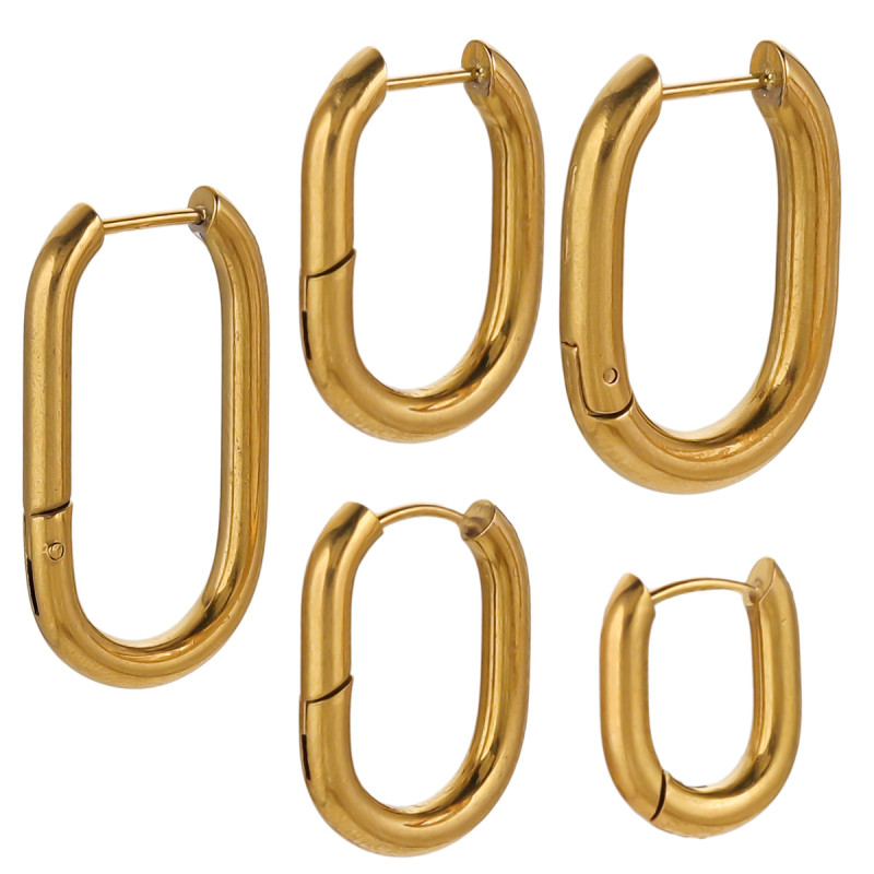 Fashion Creative U-ring Hoop Earrings for Women Trendy Charming Women's Street Photography Earrings Jewelry Wholesale