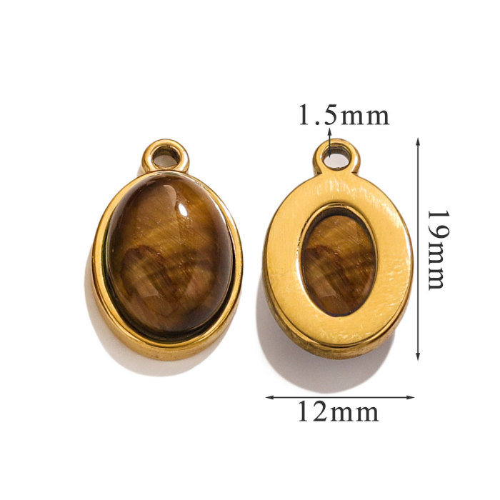 Stainless Steel Crystal Glass Square Talisman Pendant Suitable for DIY Women's Earrings Necklace Jewelry