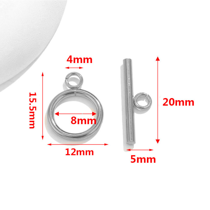 Stainless Steel OT Clasps Connectors for Bracelet Necklace DIY Toggle Clasps Buckle Jewelry Making Supplies Connector