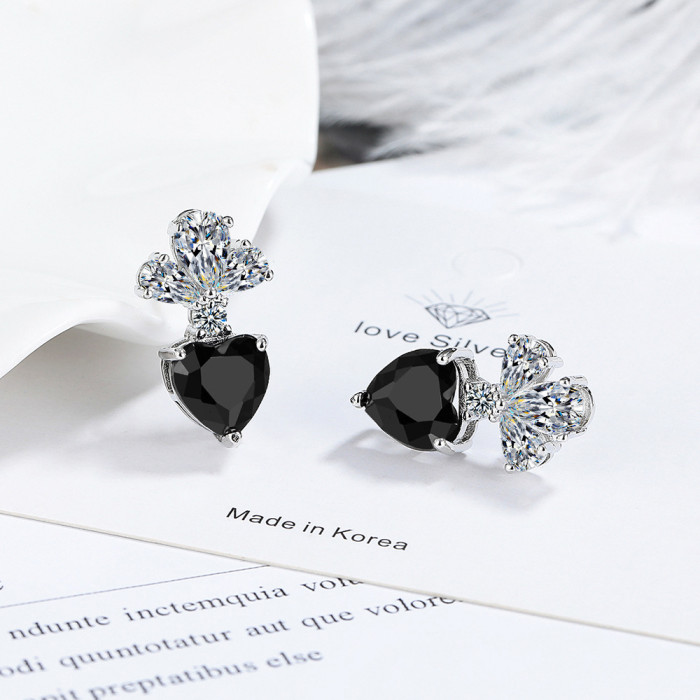 High Quality Heart Sparkle 5A Zircon for Women Fashion Jewelry Wedding Engagement Party Gifts
