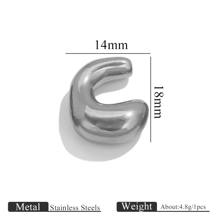 Polished Bubble Letter Pendant for Necklaces Initial Name Custom Necklace Gold Plated Jewelry Making Supplies