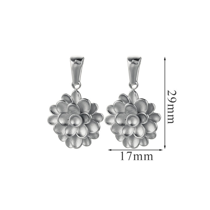 Stainless Steel Pendants Base Gold Plated Vintage Flowers DIY Women Jewelry Necklaces Bracelet Craft Making Accessories
