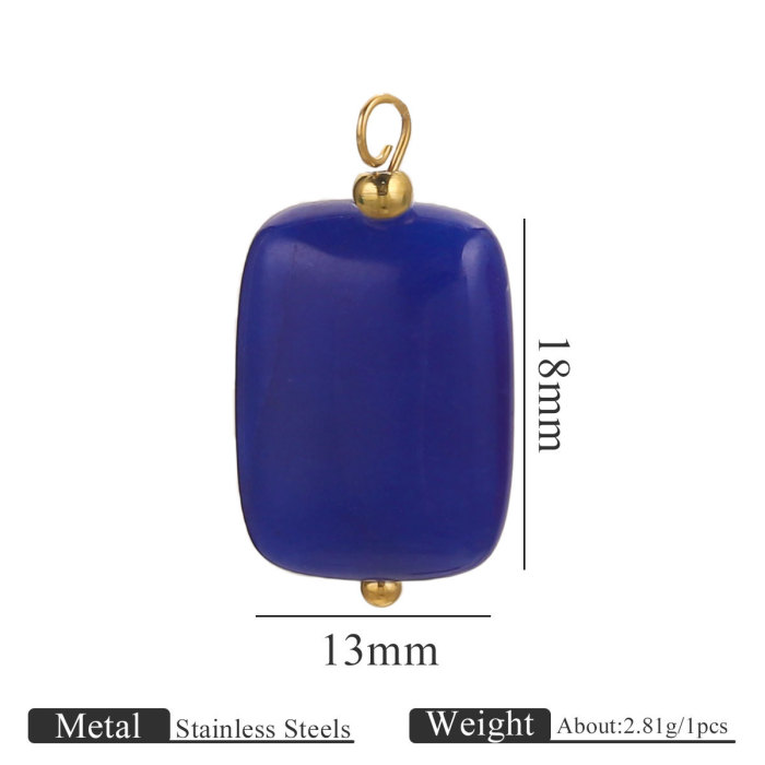 Handmade Stainless Steel Ball Pin Natural Stone Pendant Charms for DIY Earrings Necklace Jewellery Making Dangles