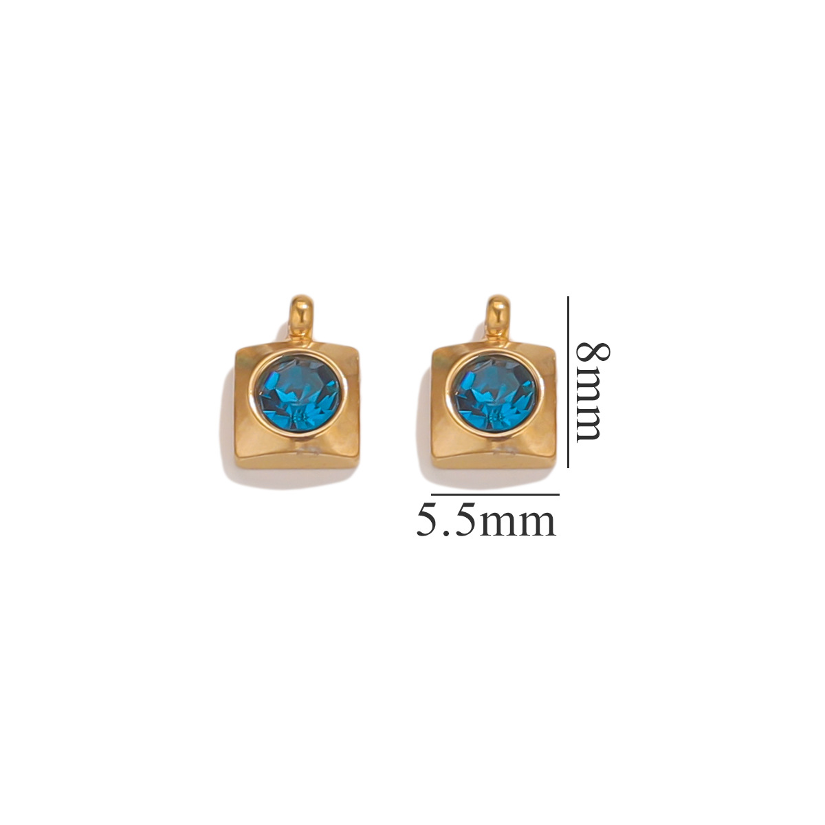 Stainless Steel Rhinestones Small Charms For Jewelry Making DIY Gold Charm Pendants Earrings Bracelet Making Supplies Bulk