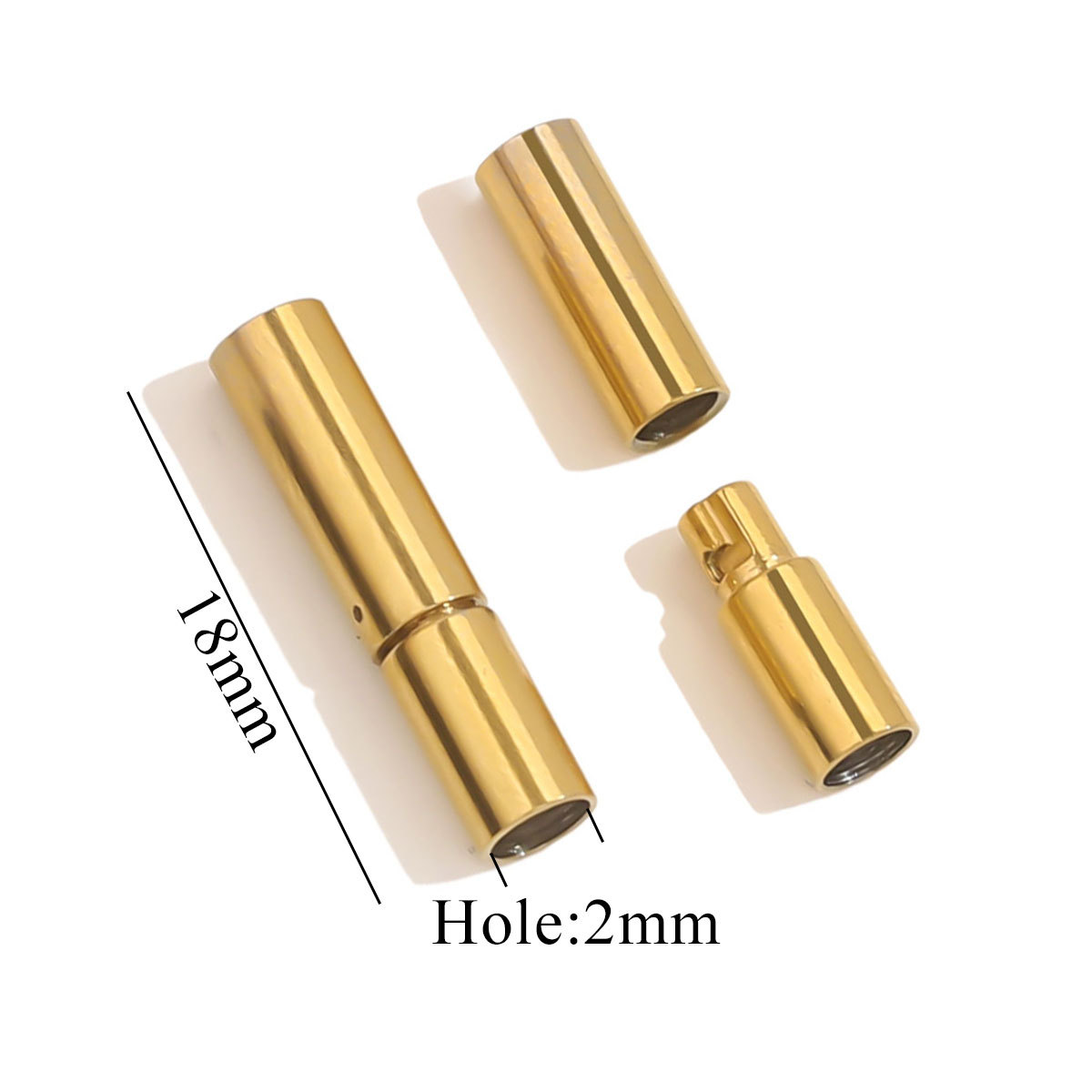 Stainless Steel Clasps Gold Silver Rose Gold Color Leather Cord End Connector for DIY Necklace Bracelet Jewelry Making