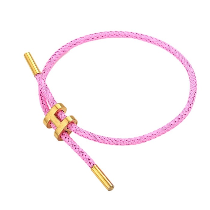 Stainless Steel Braided Rope Adjustable Bracelet Jewelry Connectors for Men and Women Wholesale DIY Accessories