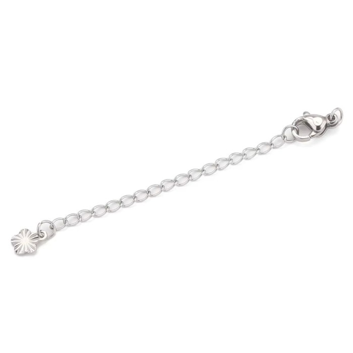 Stainless Steel Extended Extension Tail Chain Lobster Clasps for Necklace Jewelry Making Findings DIY Necklace Extender