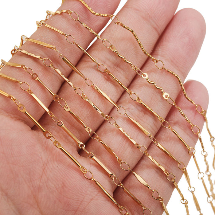 Stainless Steel 18K Gold Plated Titanium Steel Chain Accessories Non-Discoloring Ins Style Fashion Jewelry Accessories