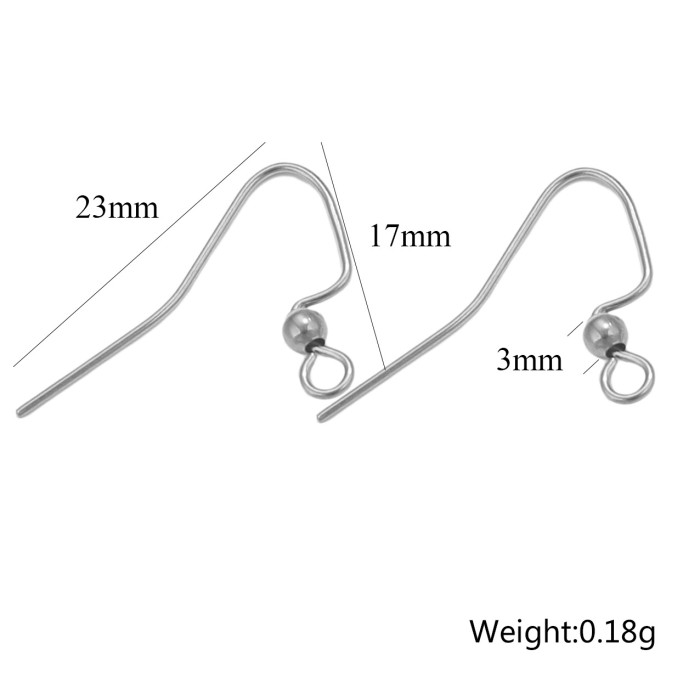 Stainless Steel Earrings Hook for Jewelry Making Hypoallergenic Women Dangle Cross Earring Clasps Fittings Diy Finding
