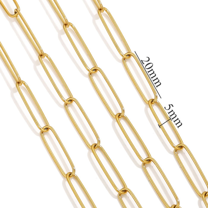 Stainless Steel Embossing Oval Rolo Cable Chains for DIY Women Jewelry Findings Necklace Making Men Bracelets Components