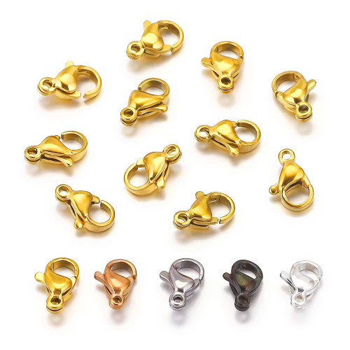 Stainless Steel Lobster Clasp Hooks Jewelry Findings for DIY Making Materials Necklace Bracelet Chain