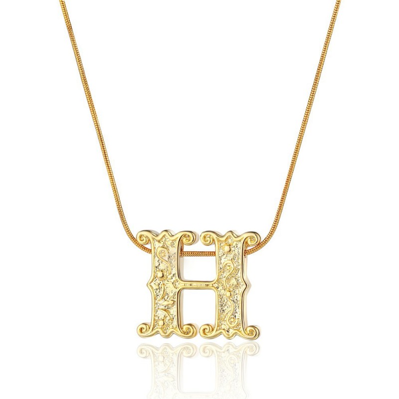 New Personalized English Letter H Trend Women's Necklace Simple Fashion Clavicle Chain Women's Jewelry