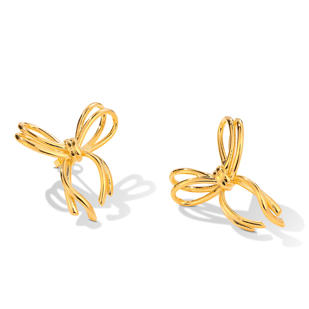 Butterfly Knot Earnail Light Luxury Versatile Ribbon Knot Ins Style Jewelry for Women Unique Earrings