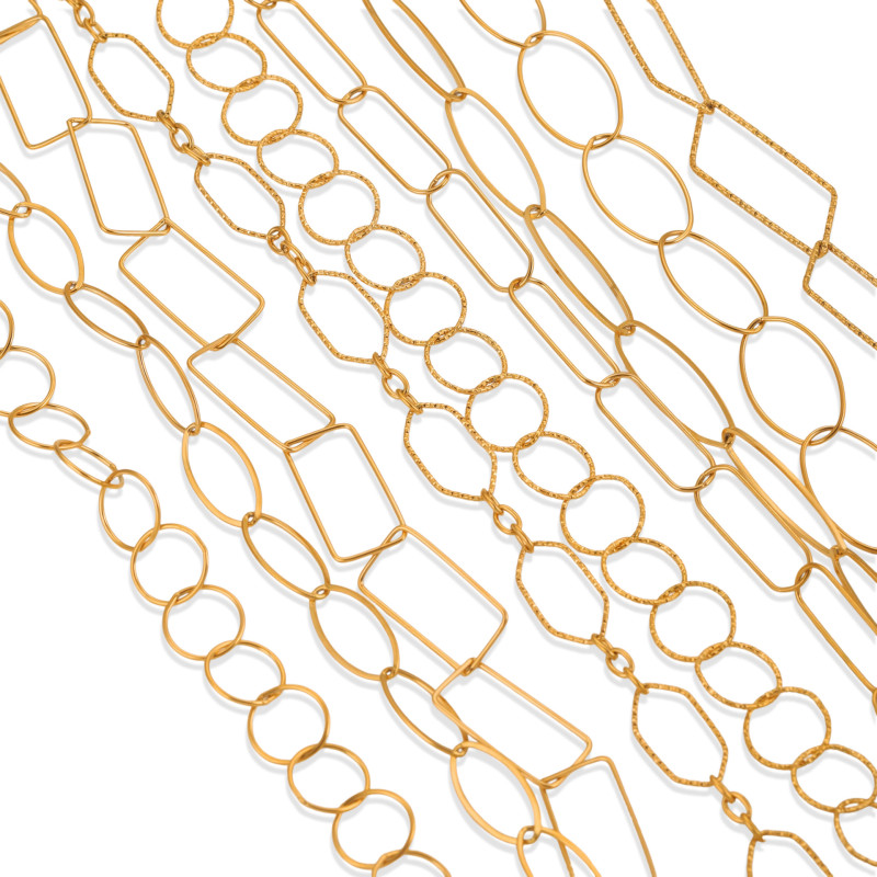 Stainless Steel DIY Chains Accessories Gold-plated Suitable for Making Necklaces Bracelets Jewelry Making Materials Wholesale