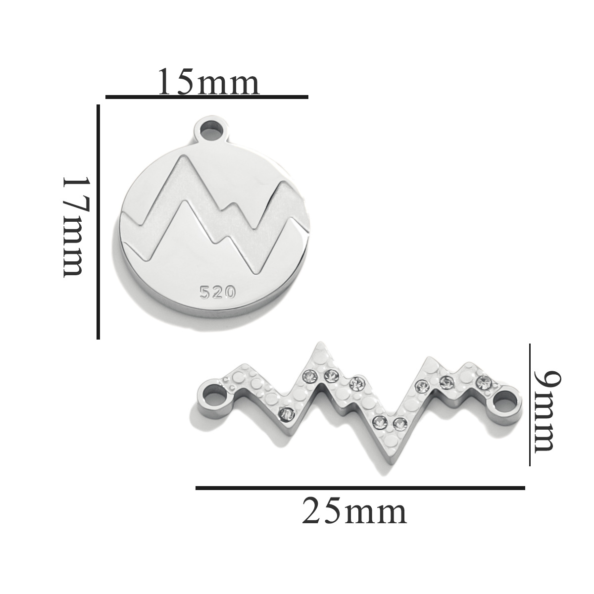 Fashion Best Friends Pendants Heart Enamel Metal Charms DIY Making Bracelets Necklace Women Jewelry Gifts