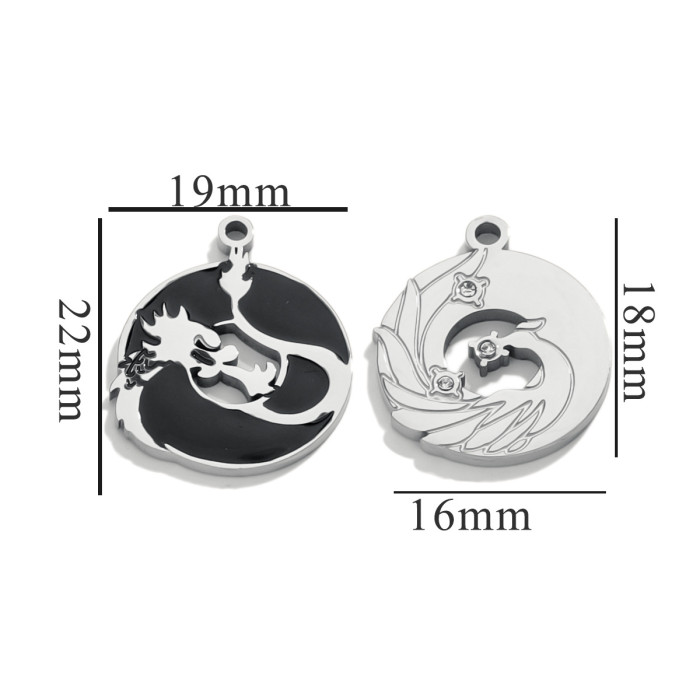 Fashion Best Friends Pendants Heart Enamel Metal Charms DIY Making Bracelets Necklace Women Jewelry Gifts