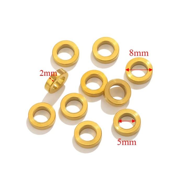 Stainless Steel Round Big Hole Bead Loose Spacer Beads for Jewelry Making Bracelet Jewelry Components Wholesale Bulk Item