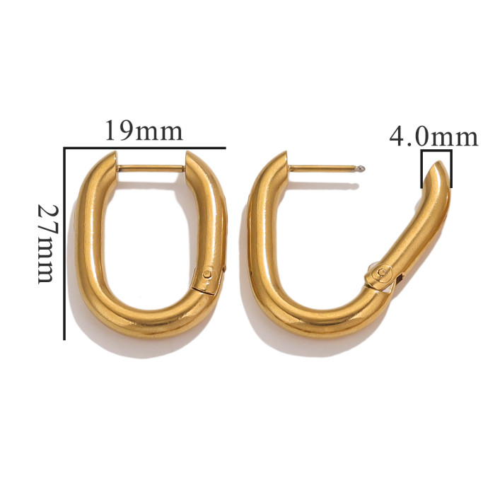 Fashion Creative U-ring Hoop Earrings for Women Trendy Charming Women's Street Photography Earrings Jewelry Wholesale