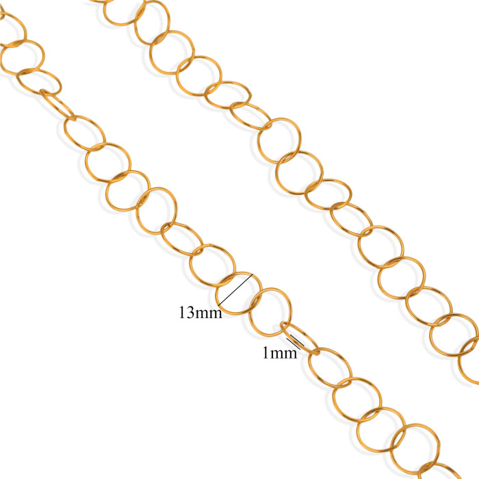 Stainless Steel DIY Chains Accessories Gold-plated Suitable for Making Necklaces Bracelets Jewelry Making Materials Wholesale