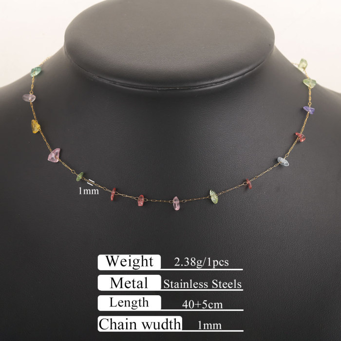 Stainless Steel Color Enamel Imitation Pearl Combination Chain Suitable for Women's Summer Beach Bracelet Foot Jewelry