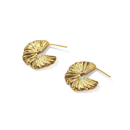 Irregular C Shaped Earrings for Women Gold Color Earring Trending Wedding Party Aesthetic Jewelry