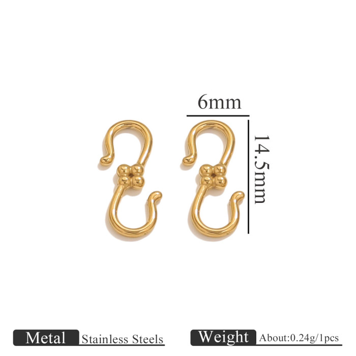 Stainless Steel S-shaped Clasp Connectors For Bracelet Nacklace Jewelry Hooks Clasps Making Machine DIY Jewelry Connection