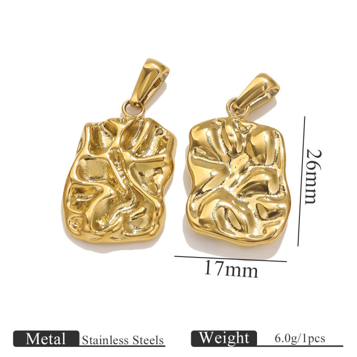 Gold Stainless Steel Shell Cross Pendant Fashion Charm DIY Jewelry Accessories Wholesale Direct Sales