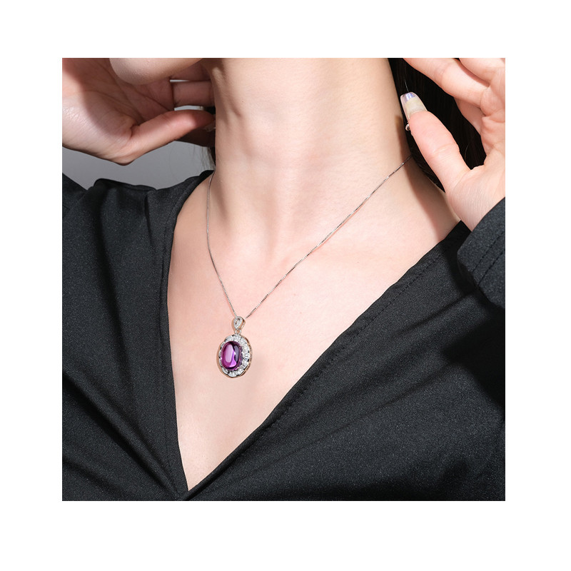 2025 Trend Vintage apphire Necklace Pendant Ring Earrings Wedding Party Fine Jewelry for Women Gift Accessories